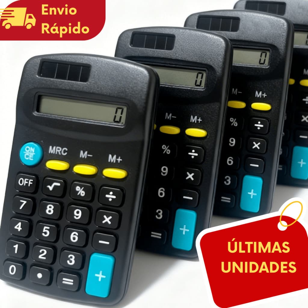 Kit (1/2/3/4/5) Calculadora Com Pilha Inclusa De 8 Dígitos Para Estudantes Professores Lojistas E Escritório