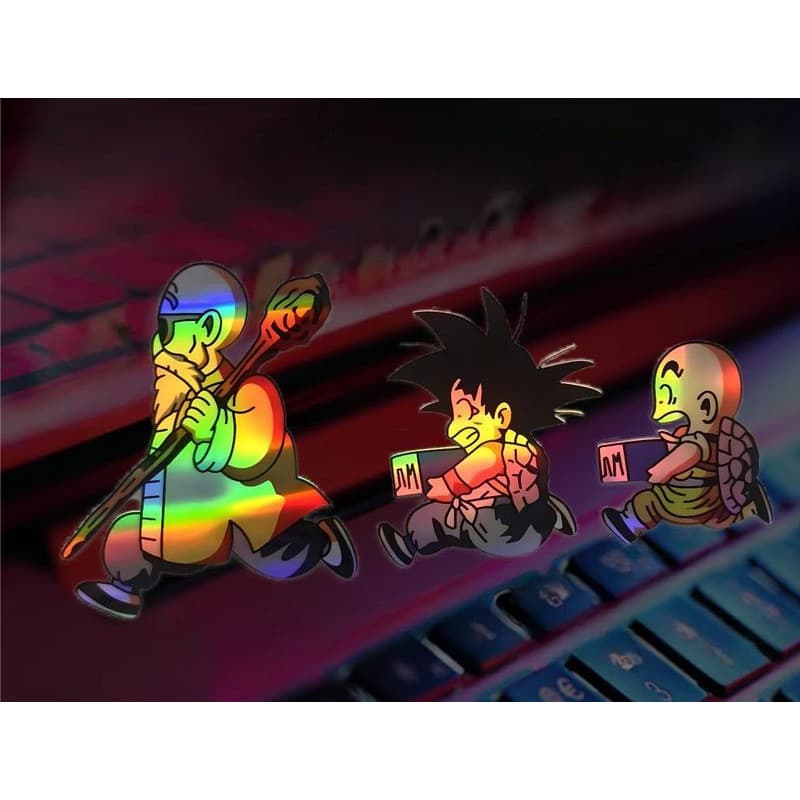 Adesivo para Moto e Carro Dragon Ball Goku Kame Sennin Adesivo Refletivo a Laser 3914