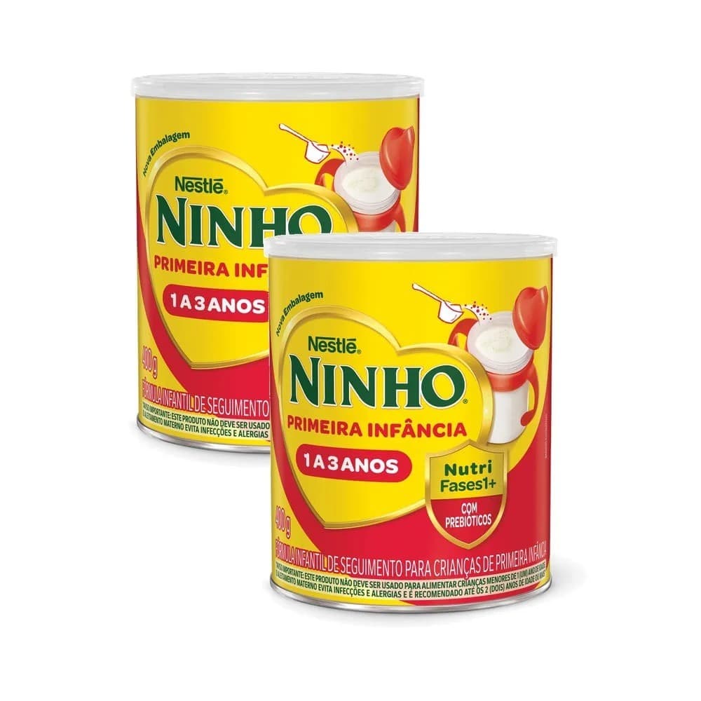 Kit Com 2 Fórmula Infantil Ninho De 1 a 3 Anos Nestlé - 400g