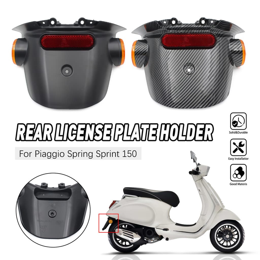 Peças Da Motocicleta Quadro Placa De Identificação Paralama Traseiro Licença Respingo Guarda Para Vespa Piaggio Sprint P