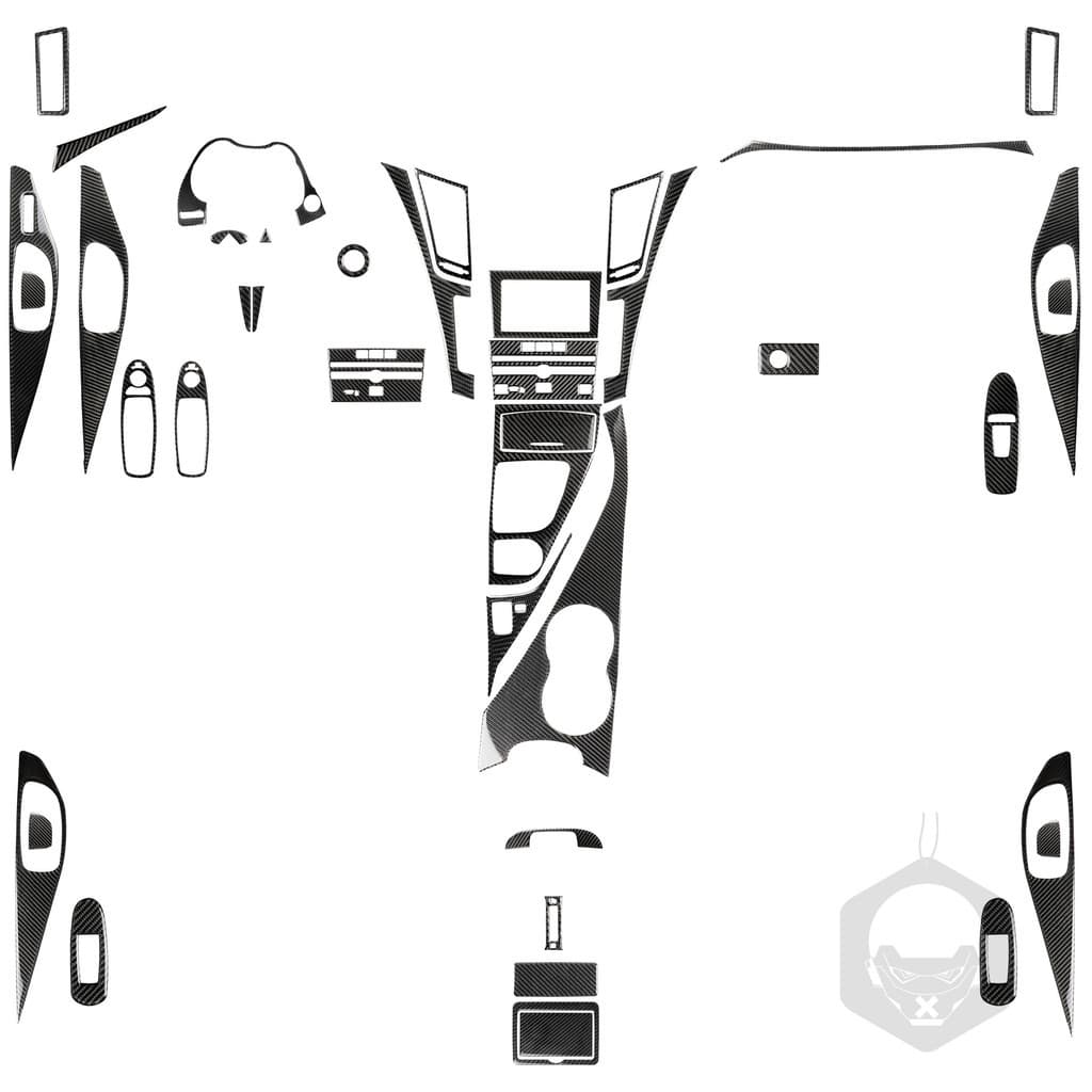 Adequado para Infiniti Q50 14-17 engrenagem de controle Central de fibra carbono volante conjunto completo modificação I