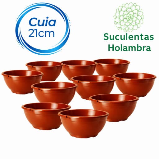 Kit 10 Vasos Cuia 21 - REFORÇADO Cor Terracota Marrom