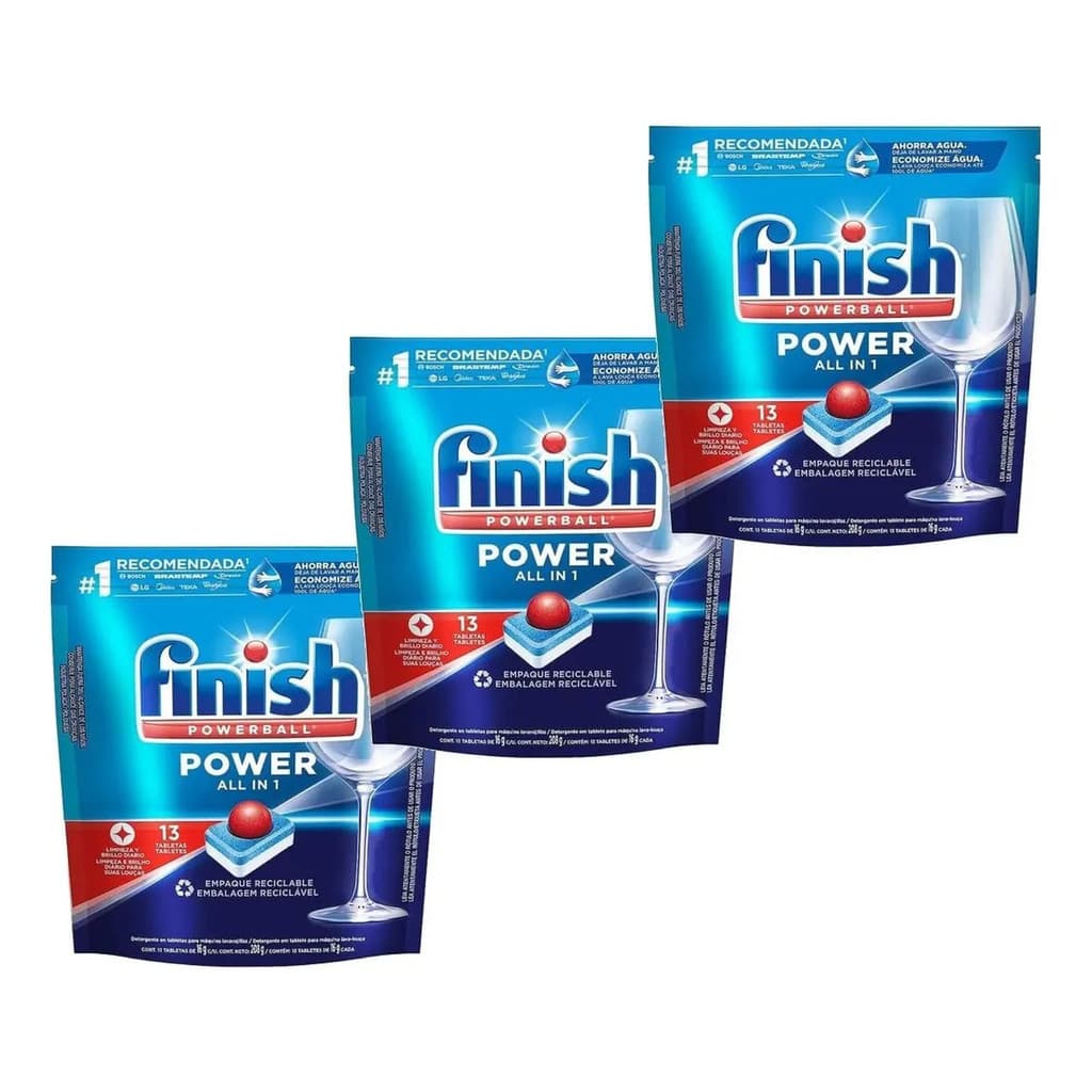 Combo Econômico 3 Finish Powerball- Com 39 Tabletes