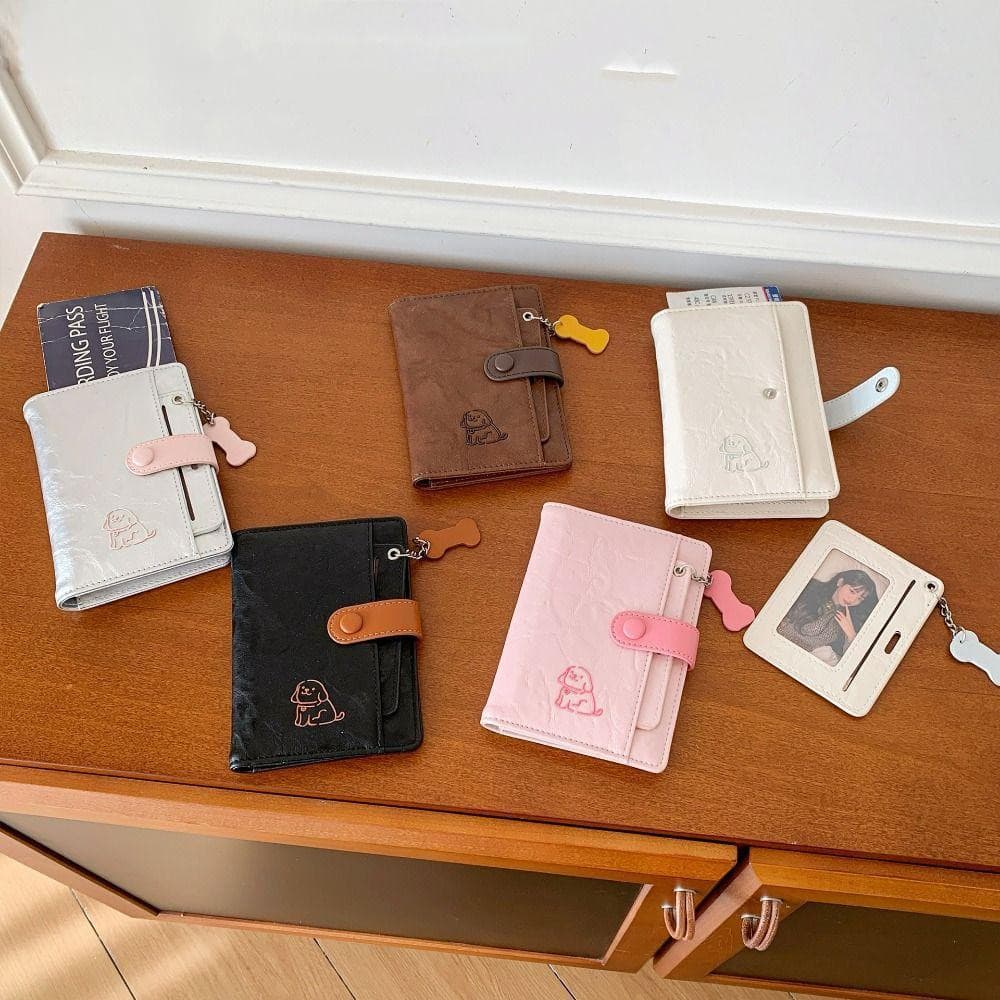 Carteira De Viagem , Porta-Cartões De Cachorro Fofo , Bolsa Para Passaporte PU , Capa Criativa Cartão De , Clipe Masculi
