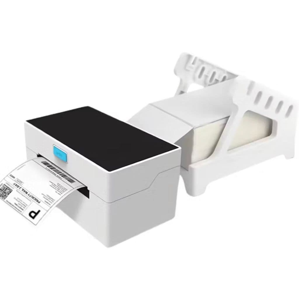 Impressora Termica Etiquetas Adesivas Branco Portatil USB COM SUPORTE