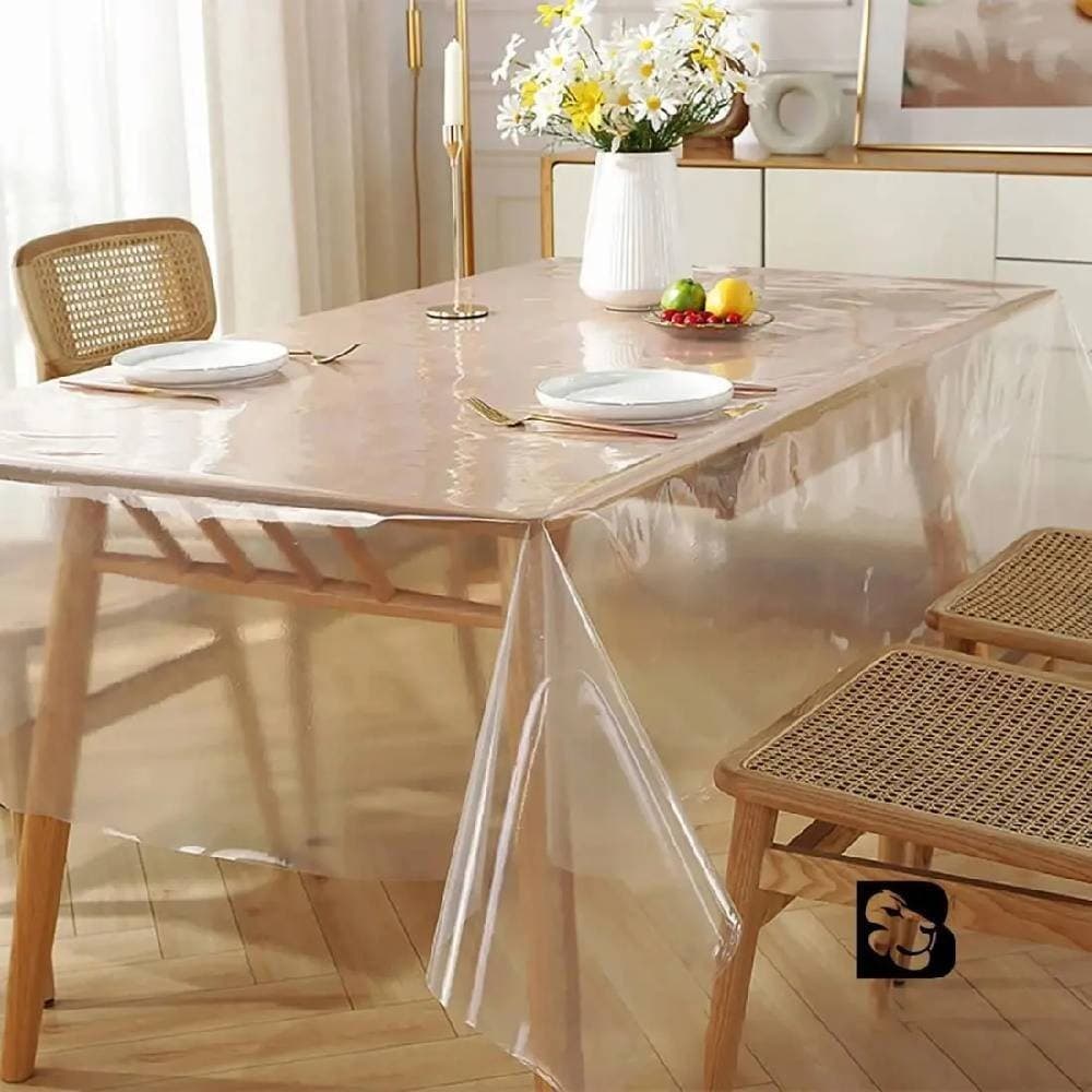 Toalha de Proteção de Mesas 4 6 8 10 Cadeiras Transparente Impermeável Aprova Dágua
