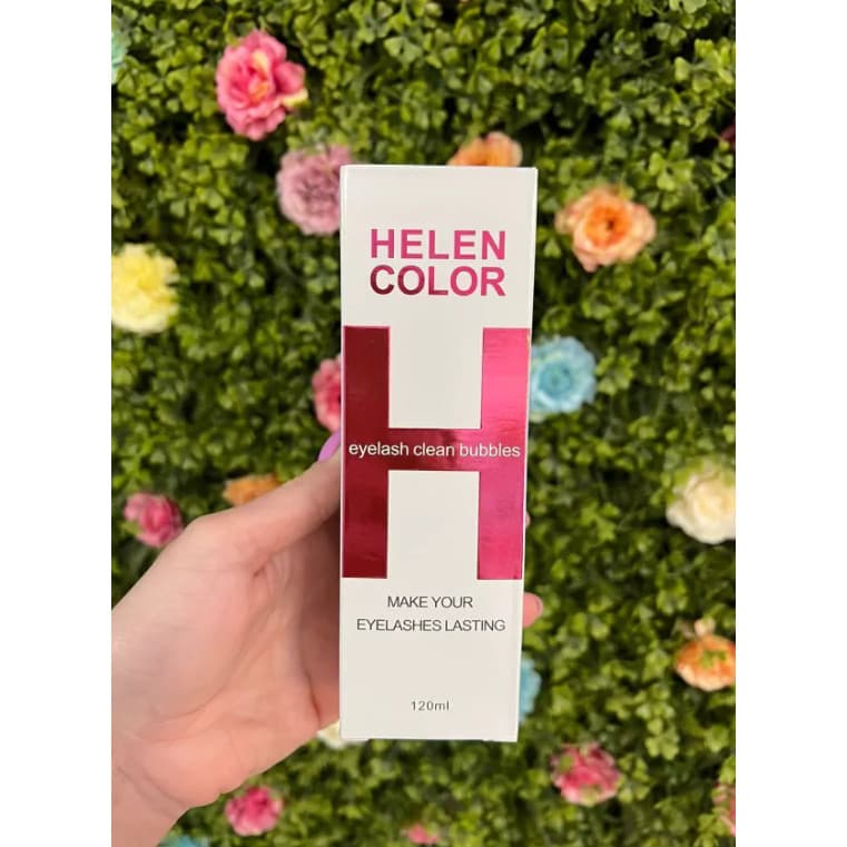 Espuma de Limpeza de Cílios Helen Colors 120ml para Alongamento e Uso Diário Higienização Profunda
