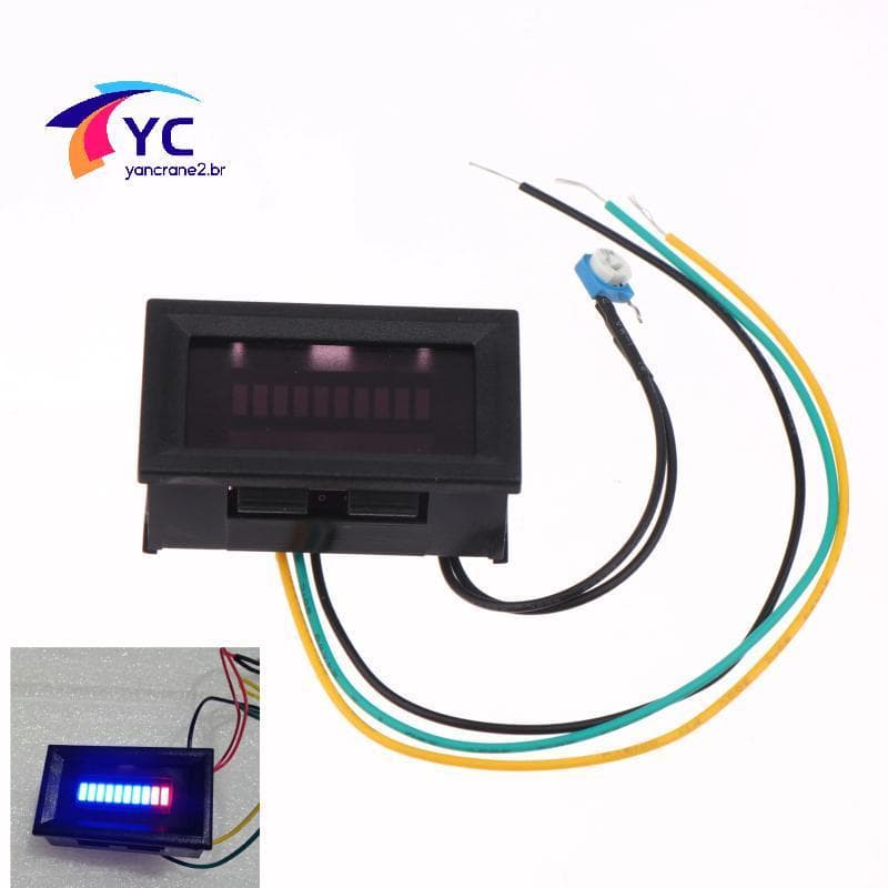 YCBR Indicador De Medidor De Nível De Combustível 12V Universal Motocicleta Carro Escala De Óleo LED .