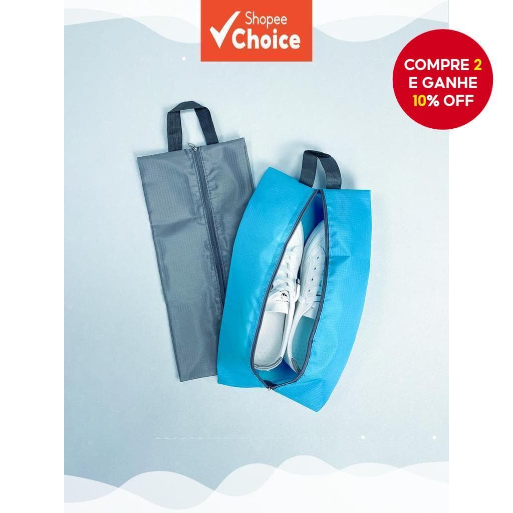 Saco de Viagem ao Ar Livre em Nylon à Prova d'Água, Saco de Negócios, Saco Doblável Anti-Pó para Sapatos
