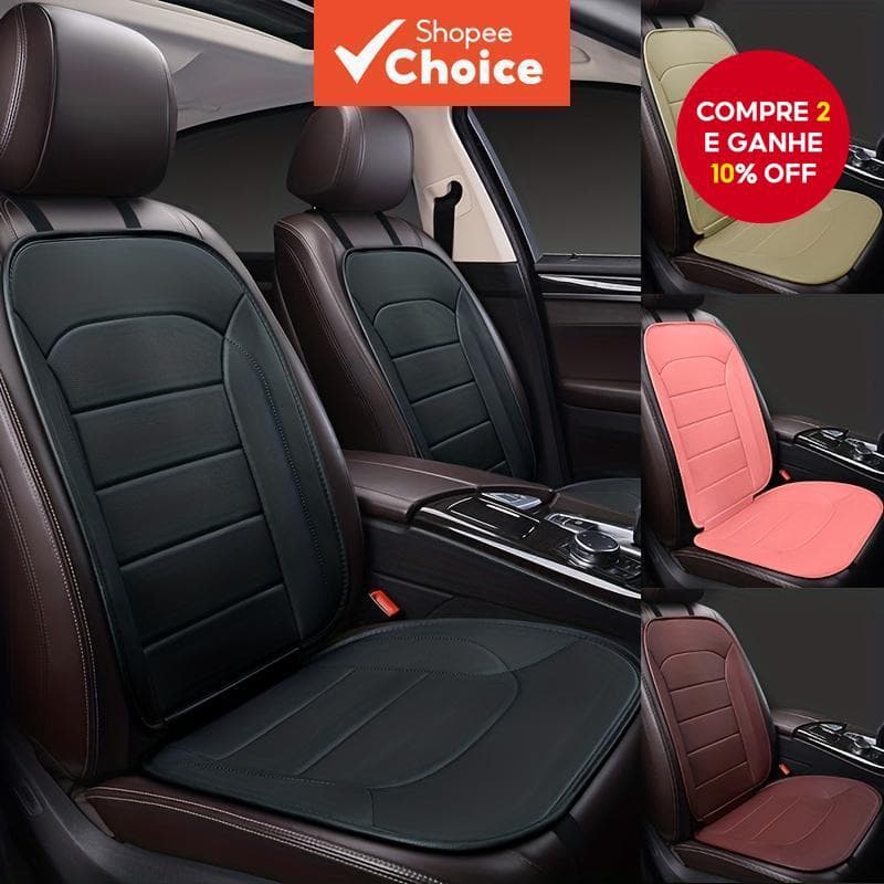 Capa De Assento De Couro Único-Nova Almofada Universal Para Carro Todas As Estações