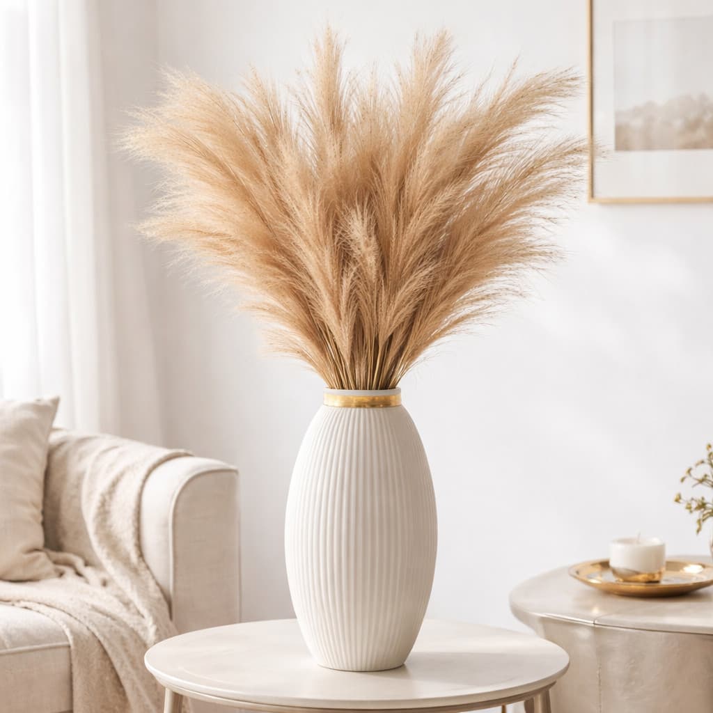 Hastes Capim Dos Pampas Artificial Ramos Pampas 80cm 5 Ramos