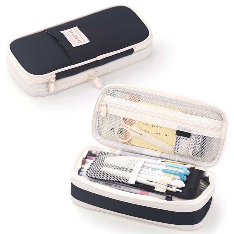 Estojo de Lápis e Canetas Grande Capacidade Organizador Escolar Portátil