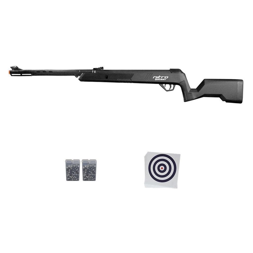 Carabina de Pressão Nitro Force Preta 5.5mm - CBC + Acessórios