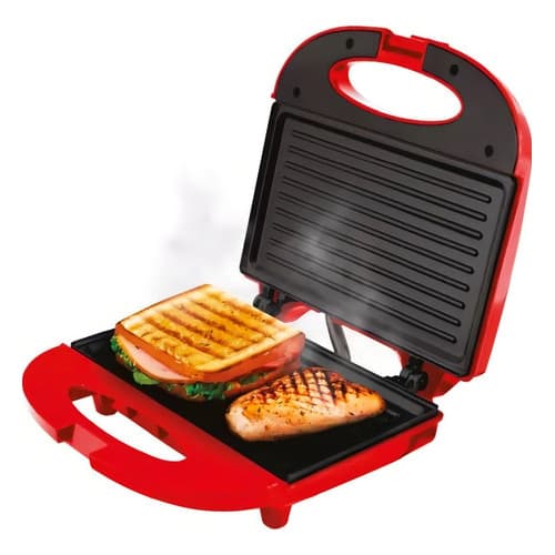 Sanduicheira E Grill 2 Em 1 Cor Vermelho Kian