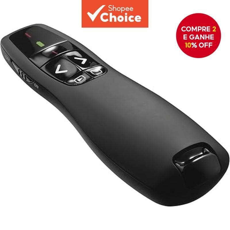  Apresentador sem fio para controle remoto de apresentações do PowerPoint, cliqueiro para apresentações em laptops,