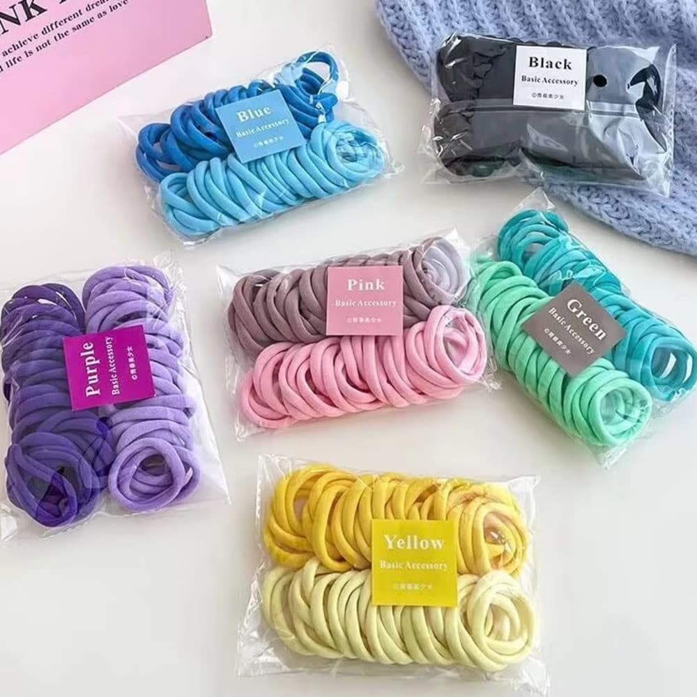 Kit 300 Xuxinhas Sem Costura Antimarcas Alta Elasticidade Para Escola Academia Trabalho Viagem Uso Diário Cores Sortidas