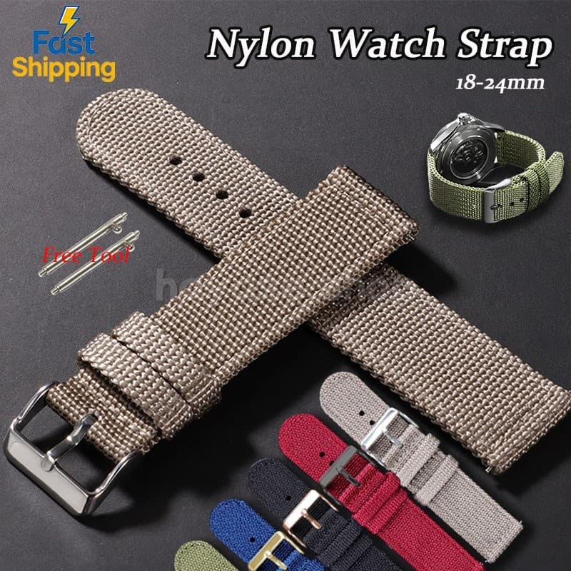 18-24mm Soft Nylon WatchBand Quick Release Nato Woven Canvas Watch Strap For Sport Men Women banda de relógio presente