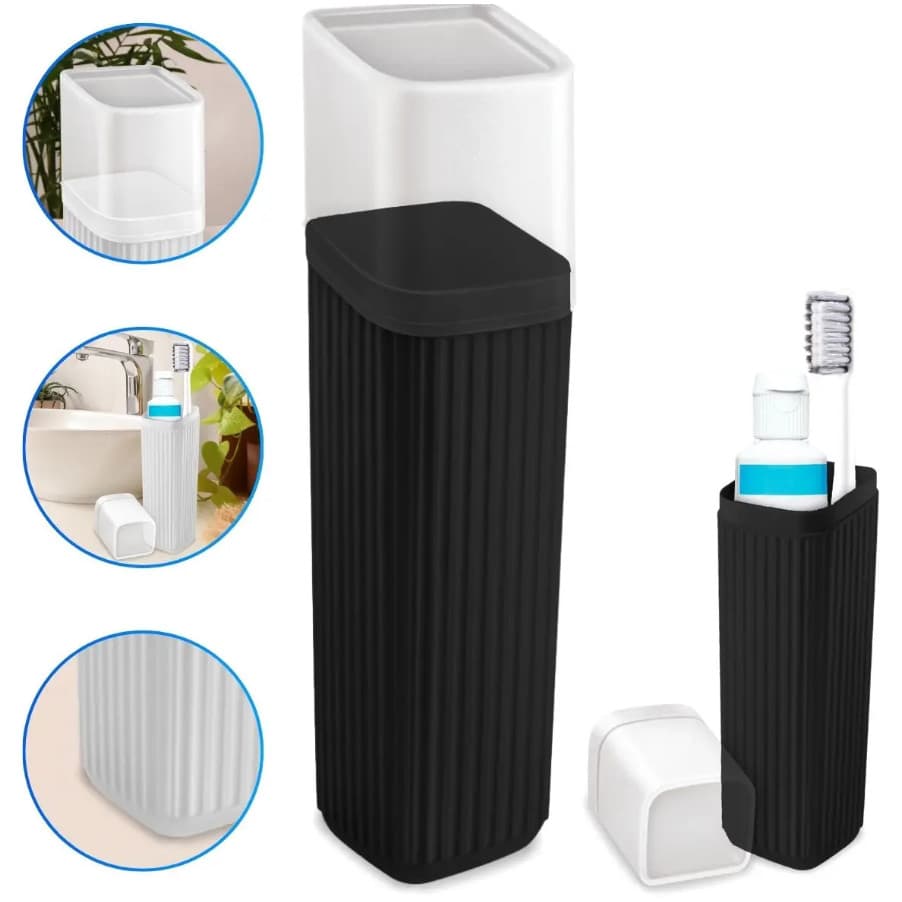 Estojo Dental 21cm para Escova de Dente e Pasta Porta Escova Viagem