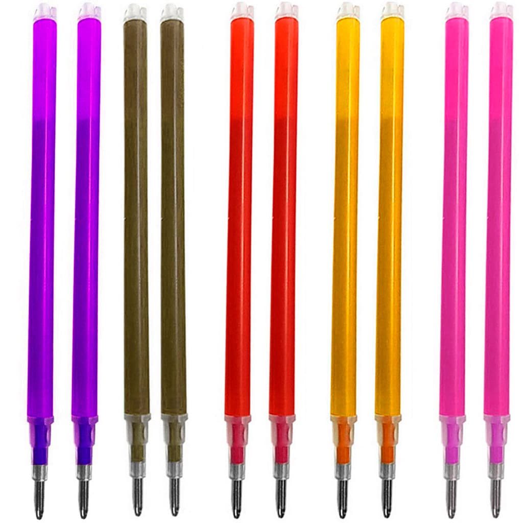 10 Refil Caneta Magica Fantasminha Tecido Apaga Calor Cores