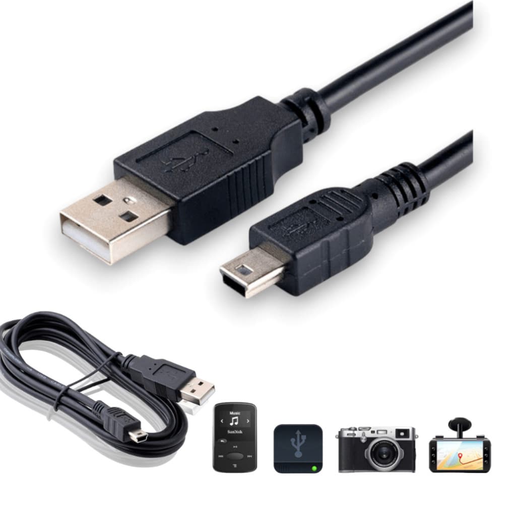 Kit 2 cabos v3 usb x mini usb v3 com 1 metro