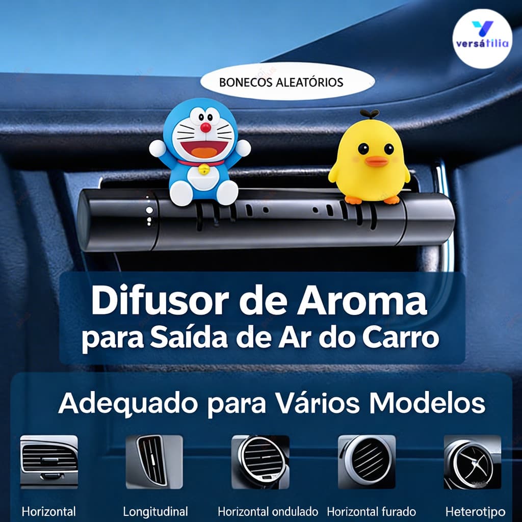 Clipe de Aroma para Saída de Ar do Carro | Aromatizador, Perfume e Purificador de Ar para Veículos