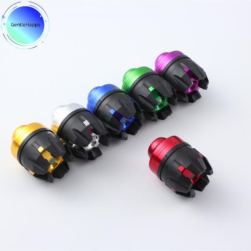 GentleHappy 2 Pçs Universal Motocicleta Crash Protector De Alumínio Garfo Dianteiro Protetor Moto Roda Proteção Cap Slid