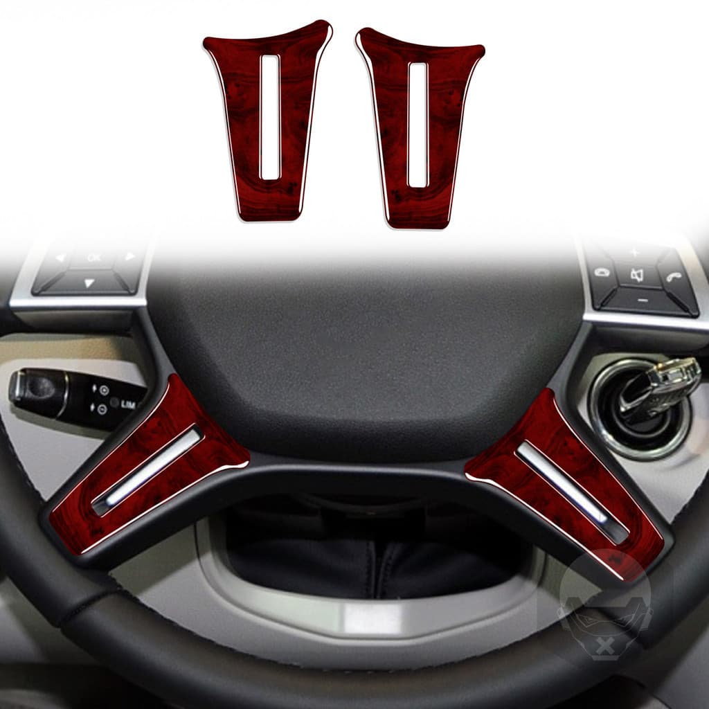 Adequado para Mercedes-Benz Benz Classe C W204 Sparrow Eye Alça de volante vermelha Ambos os lados Adesivos de decoração