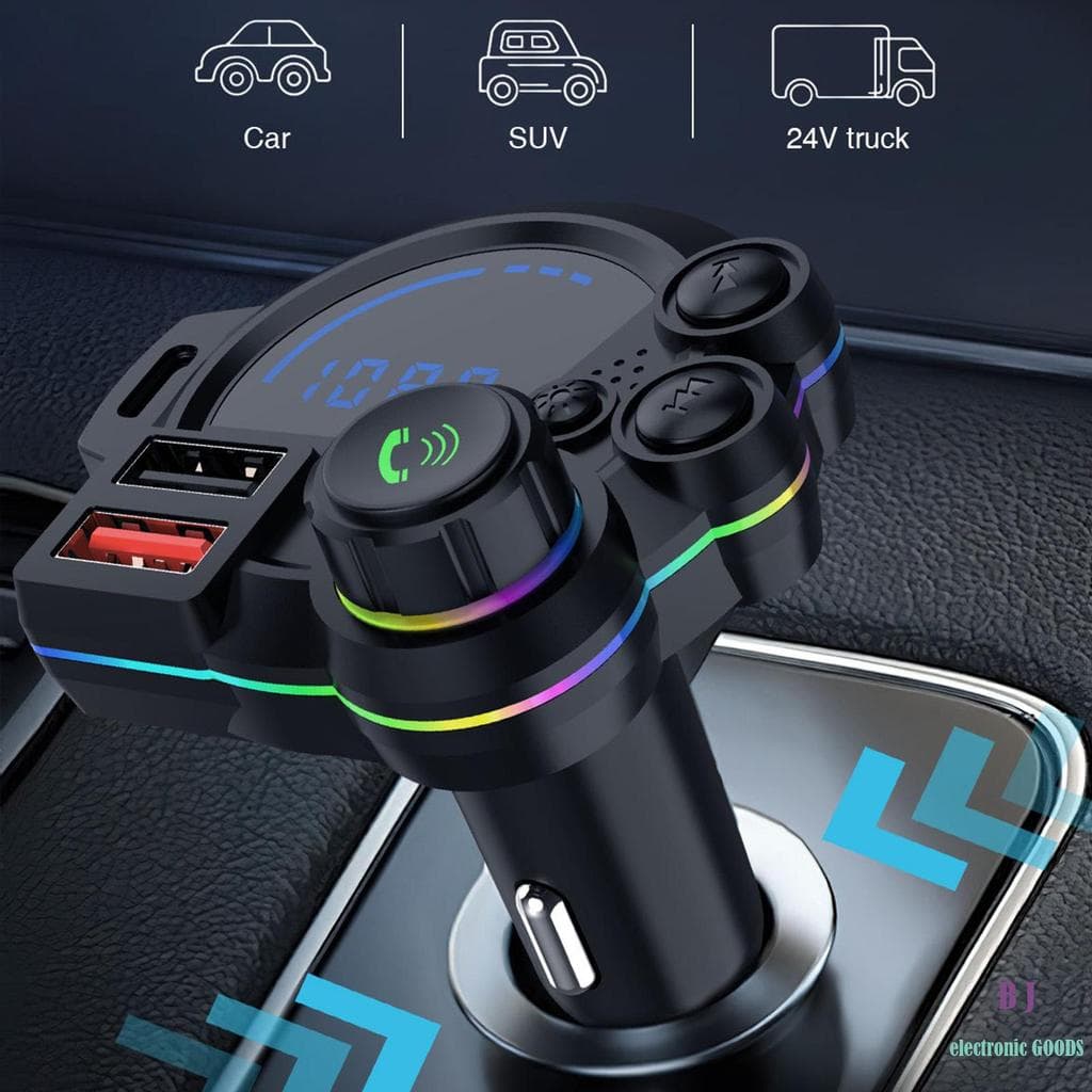 Carro Bluetooth-Transmissor FM MP3 Player Com QC3.0 PD20W Carregamento Rápido Duplo Para Veículos