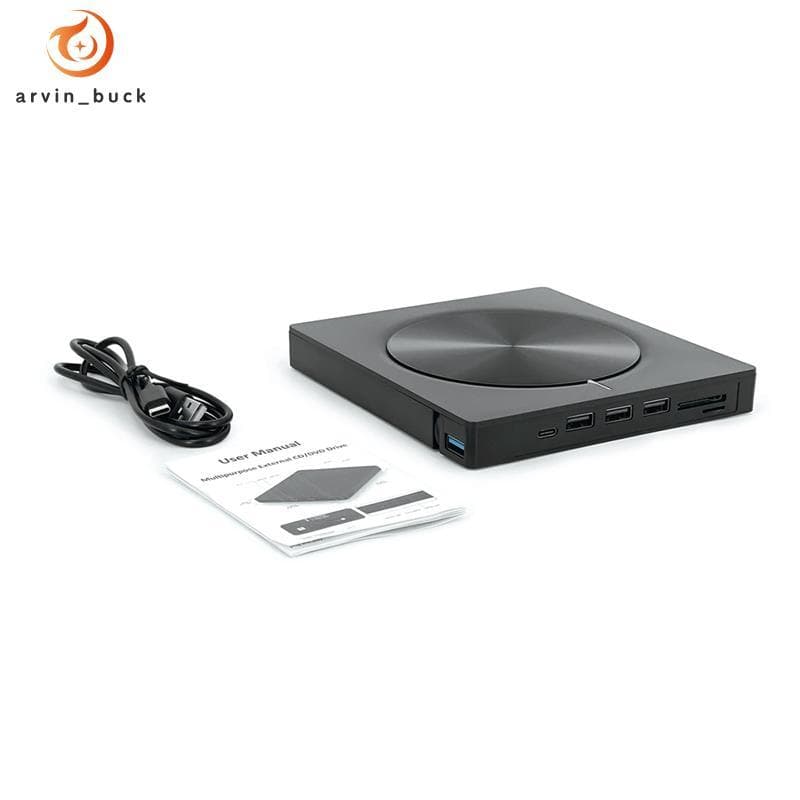 Queimador Portátil Externo USB3.0/Tipo-C Dvd-Rw Disco Unidade Óptica Rom Multifuncional De , Fácil De Usar Acabamento Fi