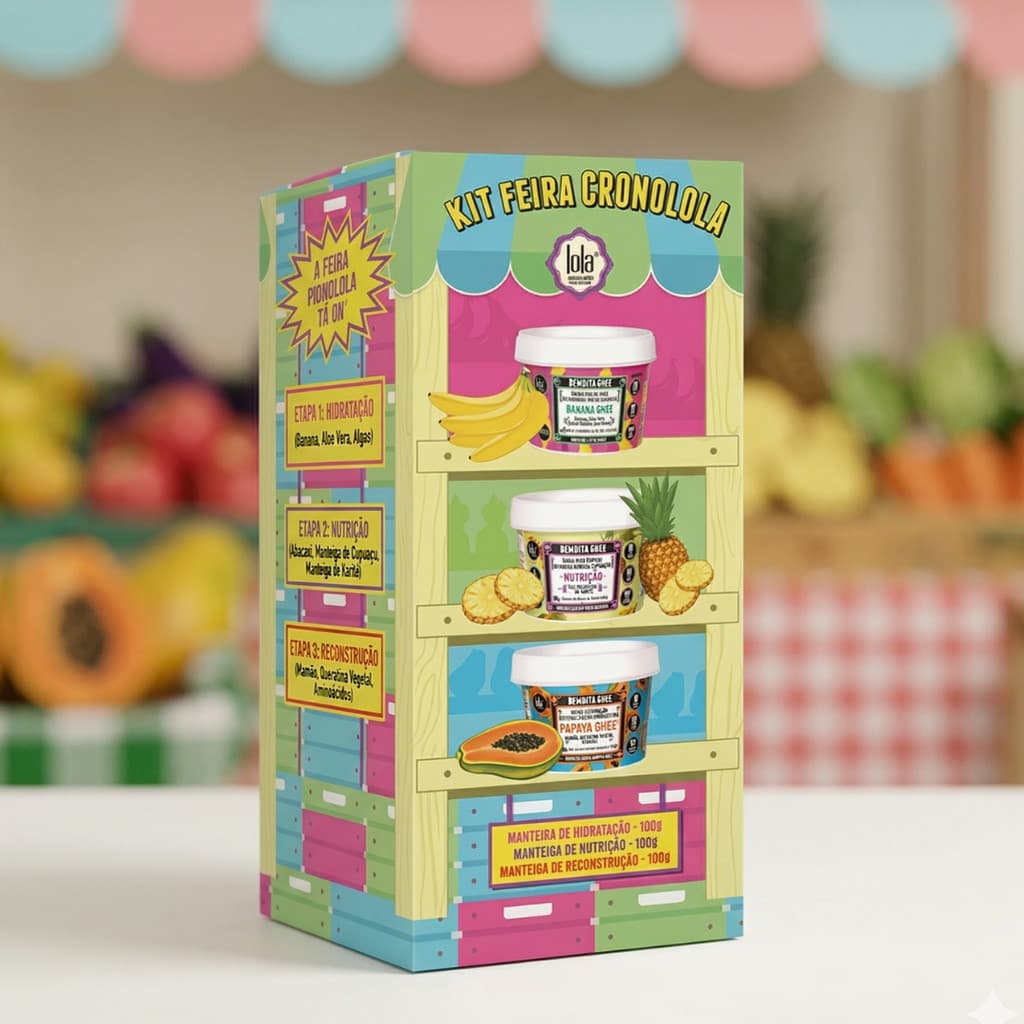 Kit Feira Cronolola Bemdita Ghee 100g Nutrição Hidratação e Reconstrução