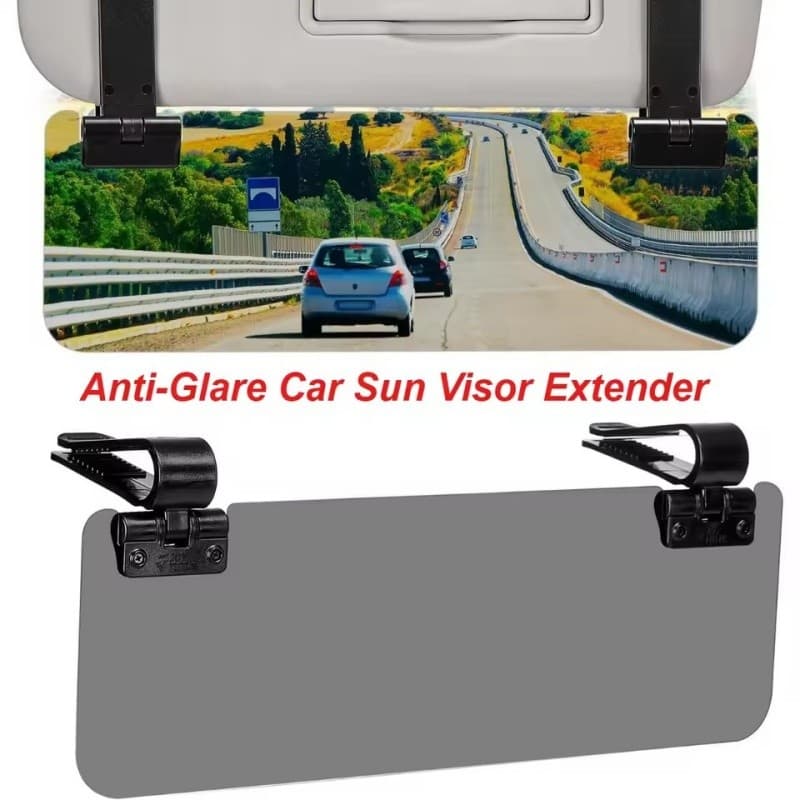 Viseira Solar Transparente Anti-Reflexo Para Carro-Clipes Duplos Universais Placa De Proteção Automotiva Removível