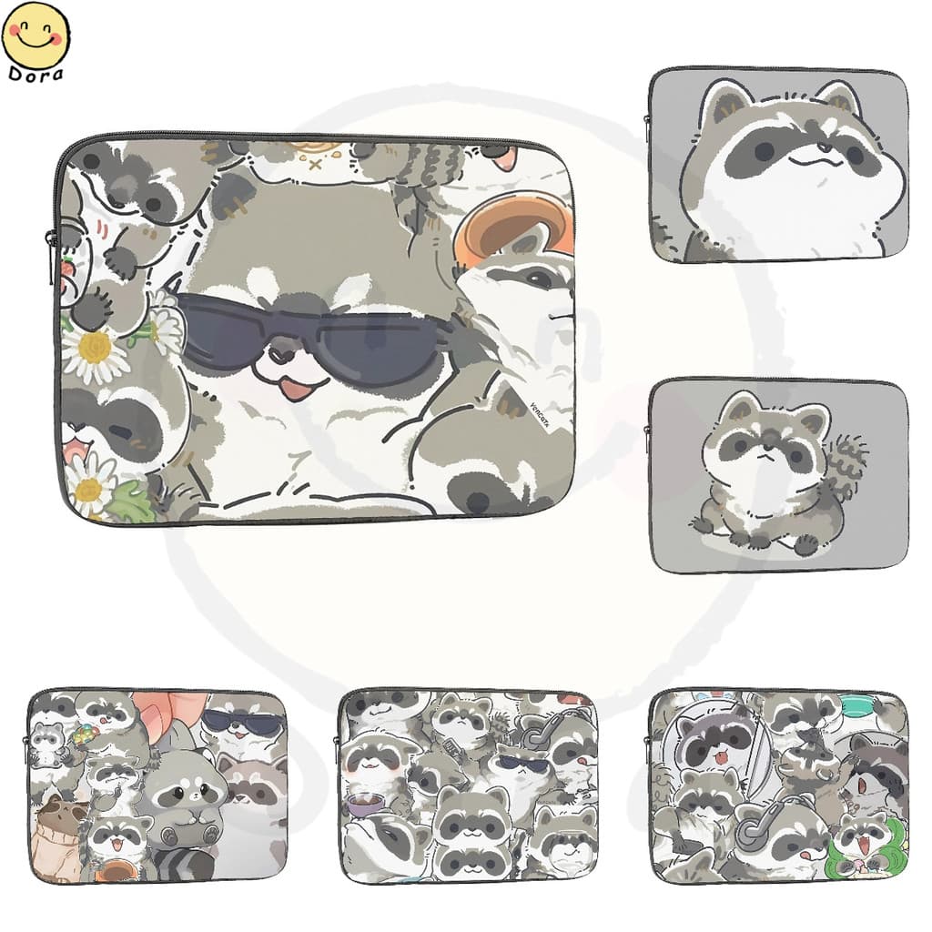 Capa Fofa Para Laptop De Guaxinim , 10 A 17 Polegadas , Resistente À Água , Durável , Estojo De Transporte Computador , 