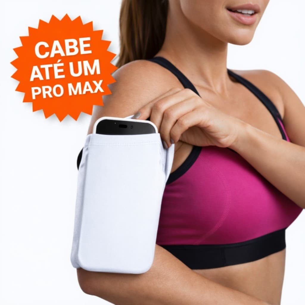 Braçadeira Esportiva Celular Corrida Fitness Universal Academia Ajustável Leve Resistente