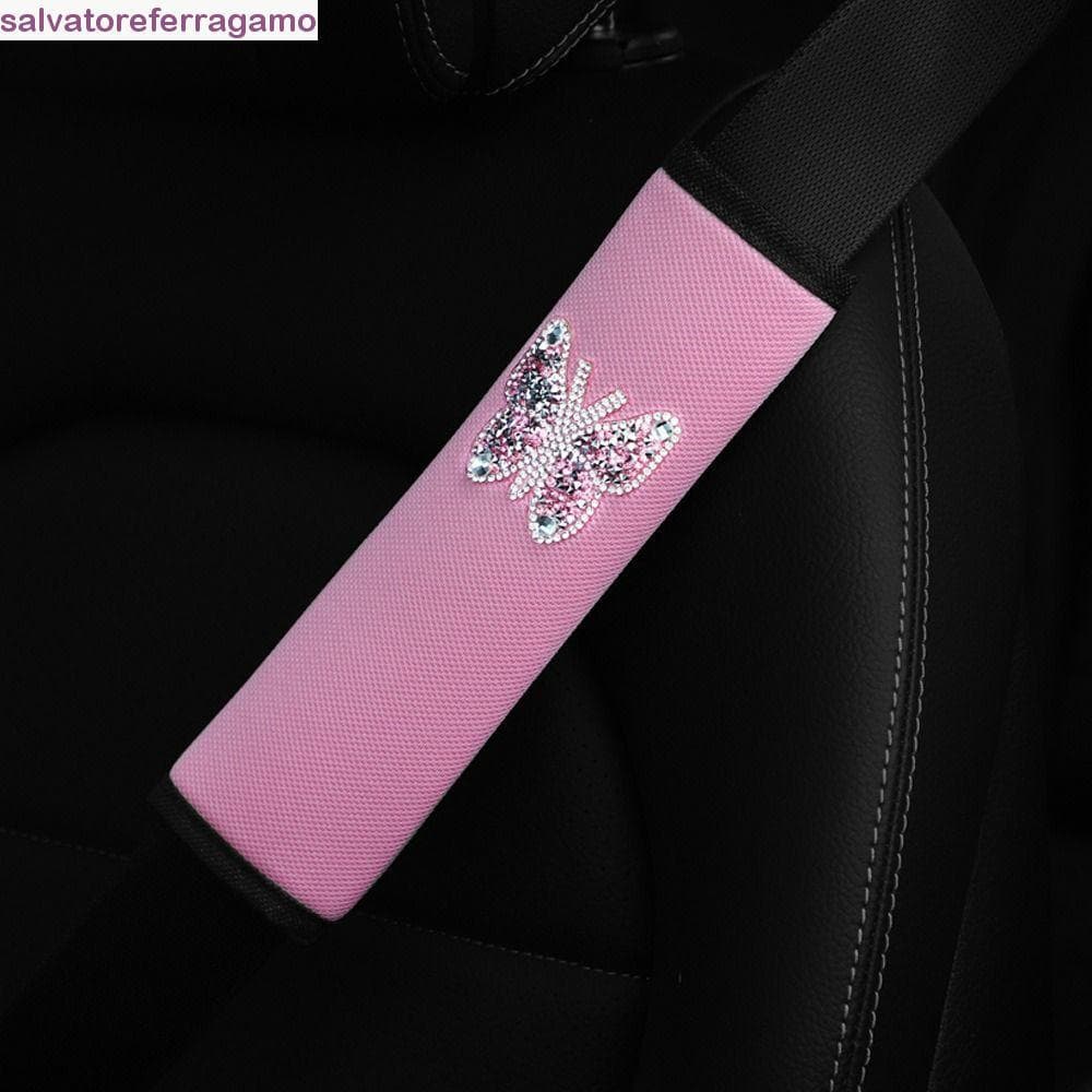 Almofada De Ombro Para Cinto De Segurança SALVATOREFERRAGAMO , Capa De Carro Com Flash Borboleta Resistente Ao Desgaste 