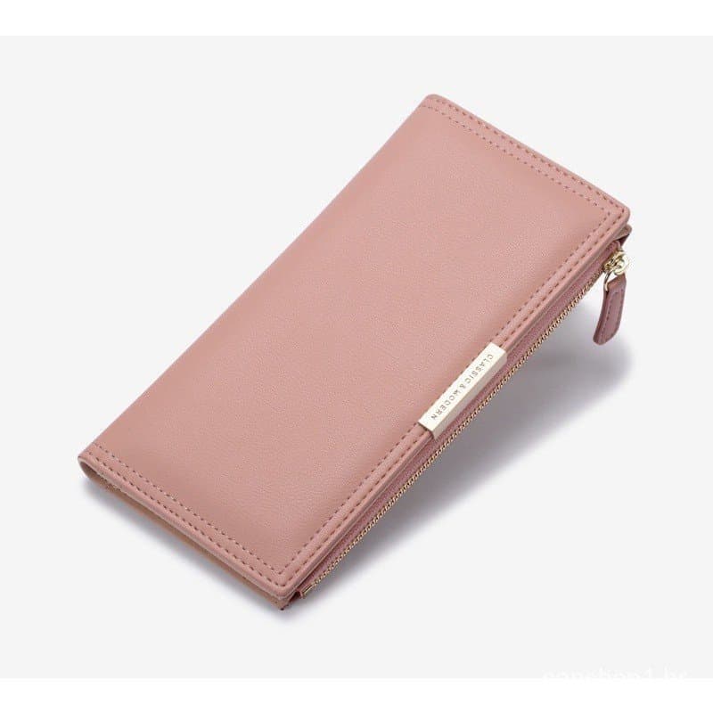Carteira Feminina Longa Estilo Coreano Com Zíper