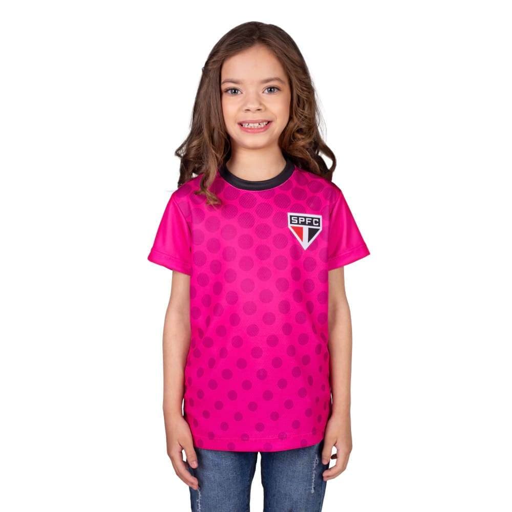 Camiseta São Paulo Hyperbole Soberana Infantil Rosa