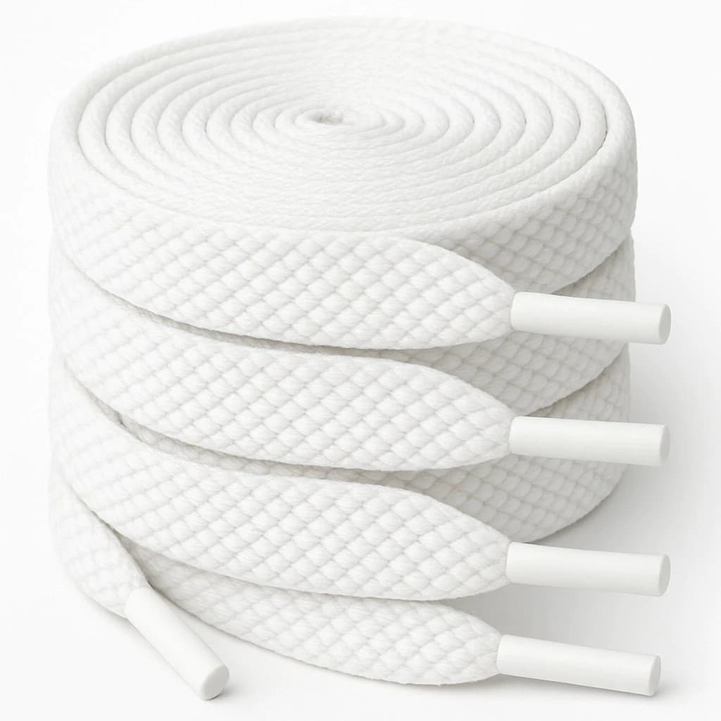 Kit 4 Pares Cadarço Achatado Look Urbano – Visual Limpo Para Tênis Casuais

