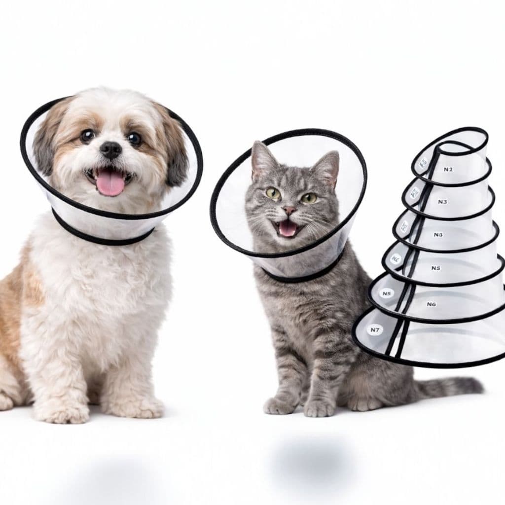 Colar Elizabetano Pet Translucido fosco Ante Lambedura Tamanhos 1 a 7