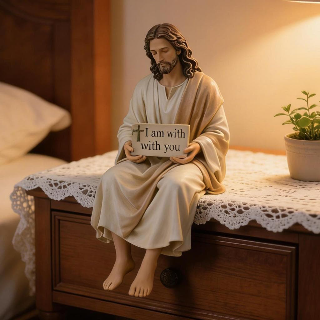 Estatuetas De Jesus Decoração Religiosa Artesanal Eu Estou Com Você Sempre Estatueta Para Armário De Prateleira De Mesa 