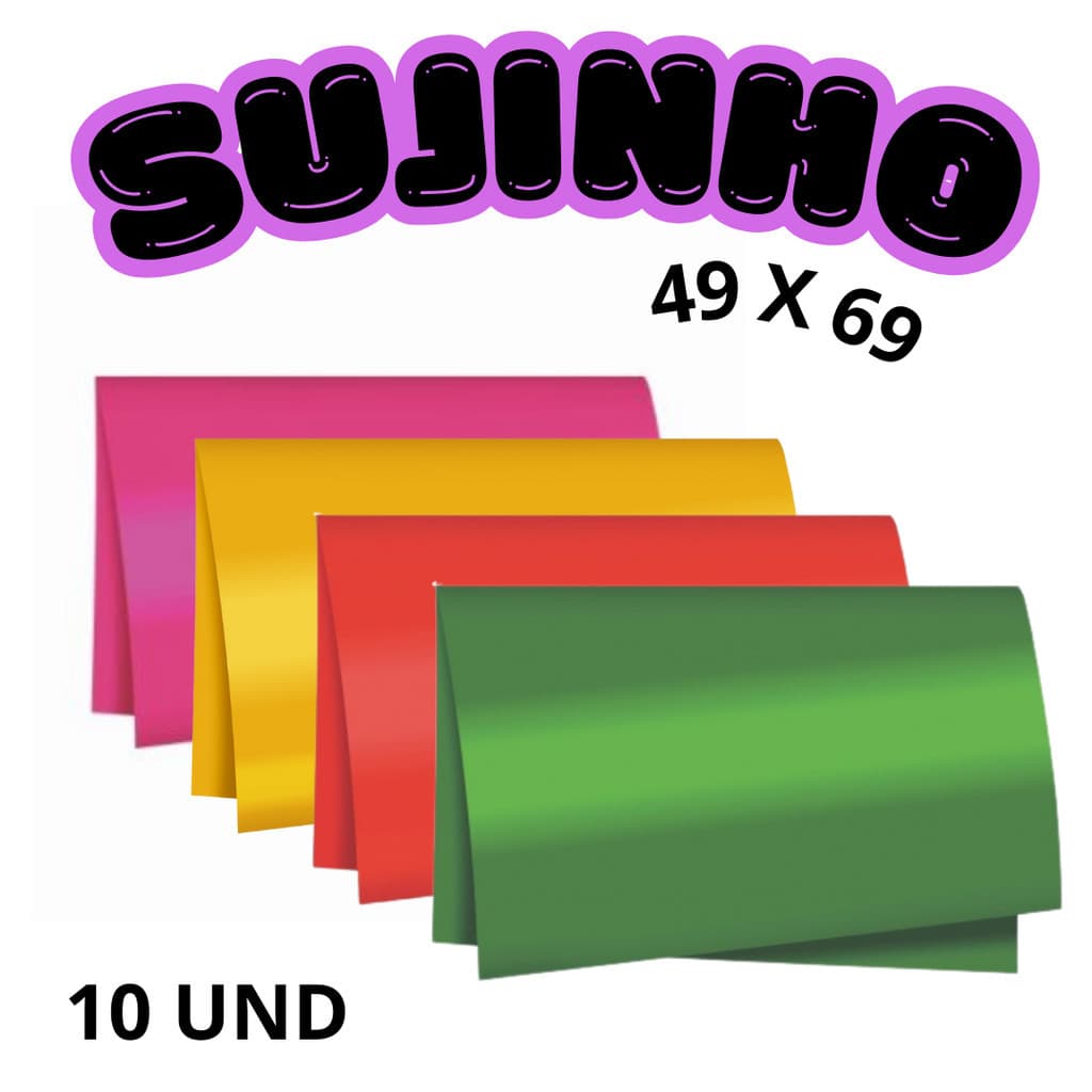 Sujinho Poli Liso e Estampado 49 cm x 69 cm Pacote com 10 Unidades