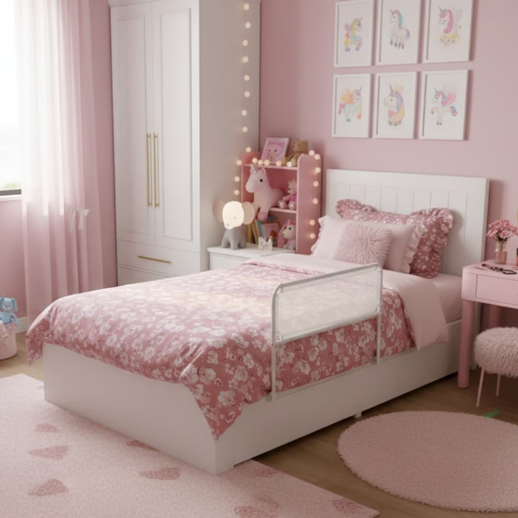 Grade Proteção Para Cama Bebês 68CM 84CM 116CM Crianças Protetor Resistente Dobrável Lateral