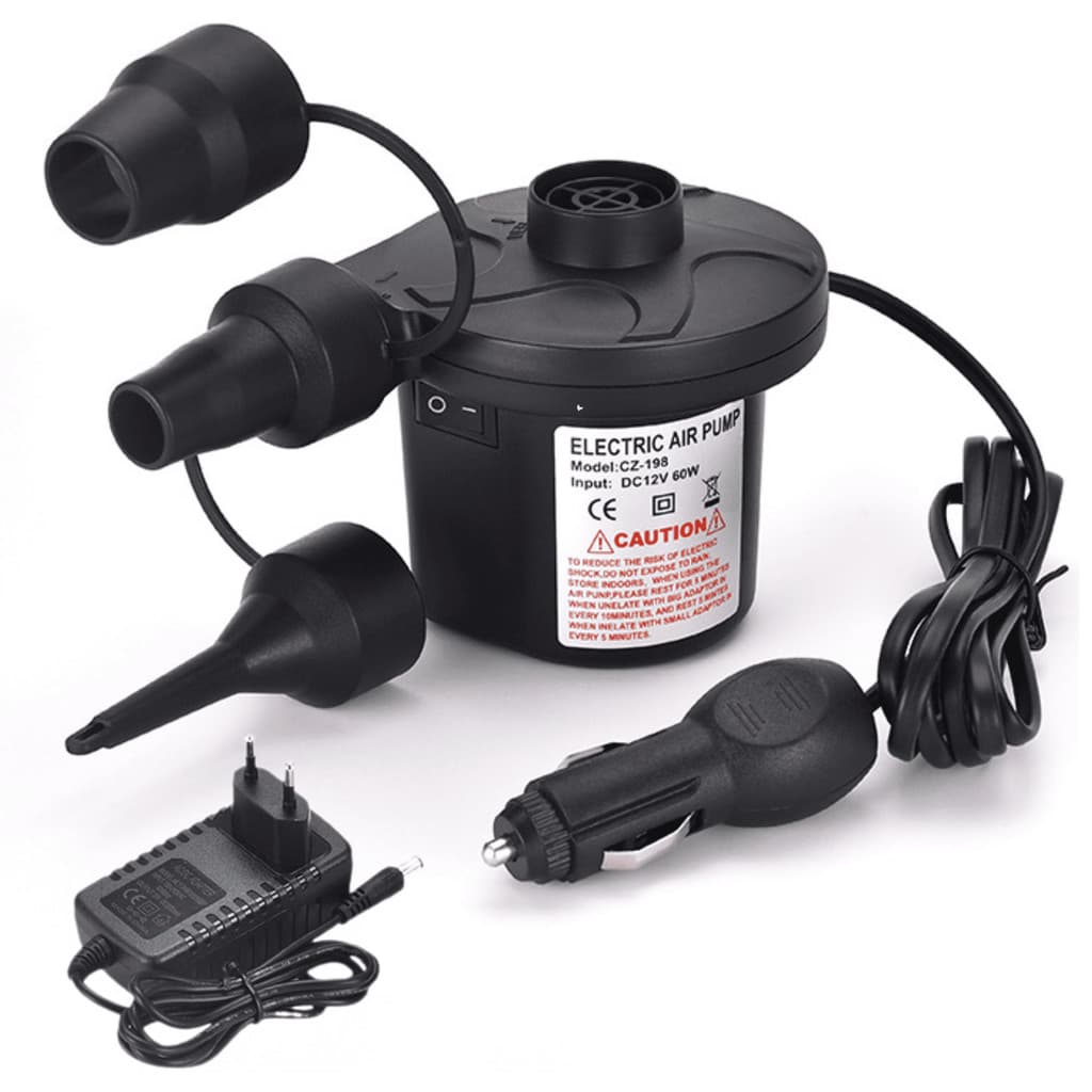 Inflador Elétrico Portátil Bivolt Bomba De Ar Enche E Esvazia Colchão Boia Piscina Colchão