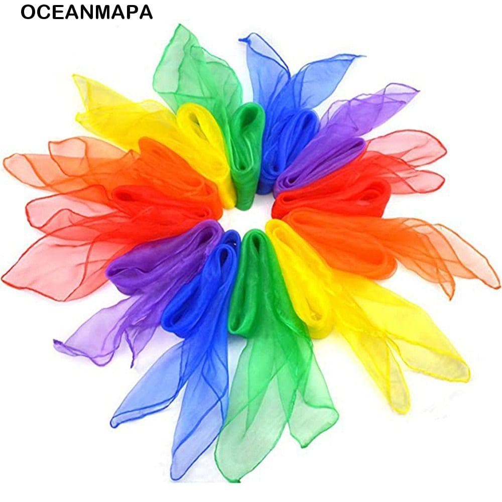 OCEANMAPA Lenços De Ginástica Práticos Para Crianças Dançando Doces Coloridos Jogo Ao Ar Livre Brinquedos Sensoriais Toa