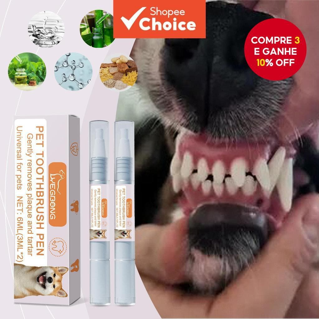 Caneta Escova De Dentes Para Animais De Estimação , 2 Pacotes , Cerdas Macias , Limpador De Pedra Oral , Planta Natural 