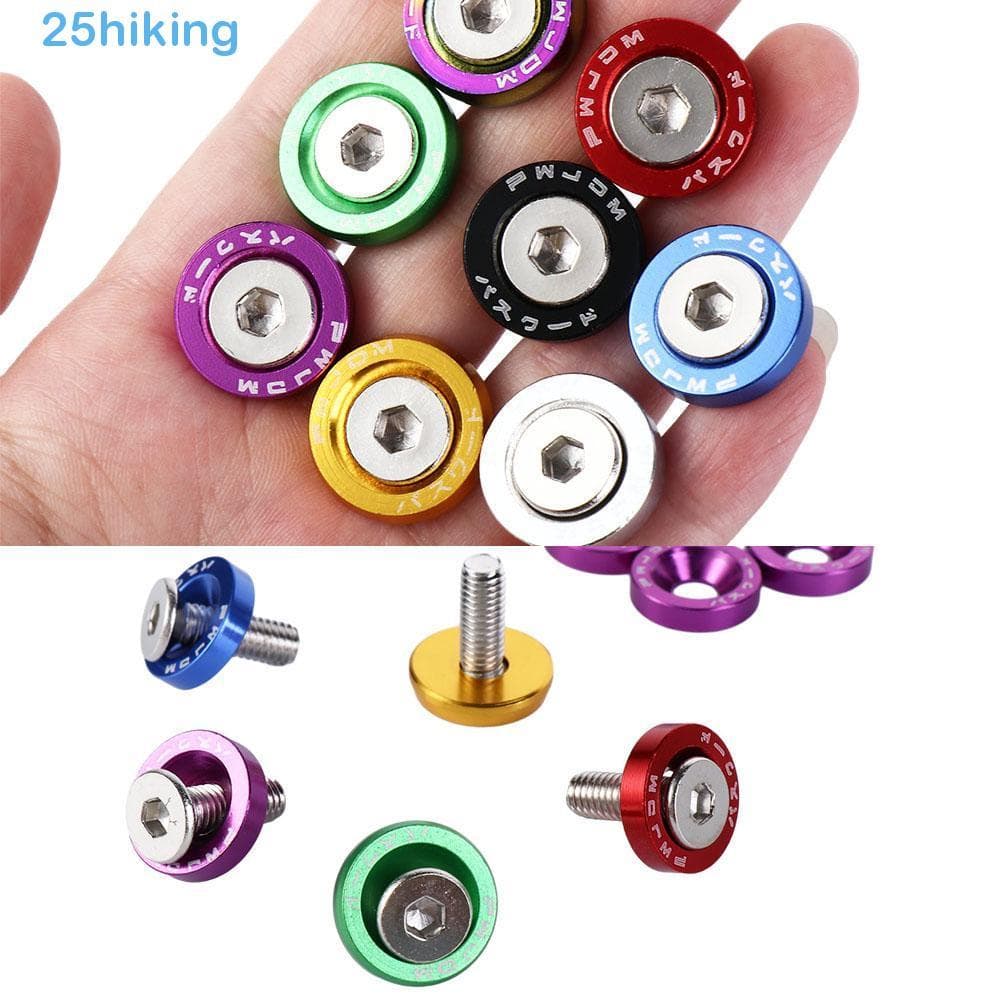 Fender Arruela Modificada Para Carro , 10 Peças , Estilo De-Choque Motor , Parafusos De Placa De Licença M6