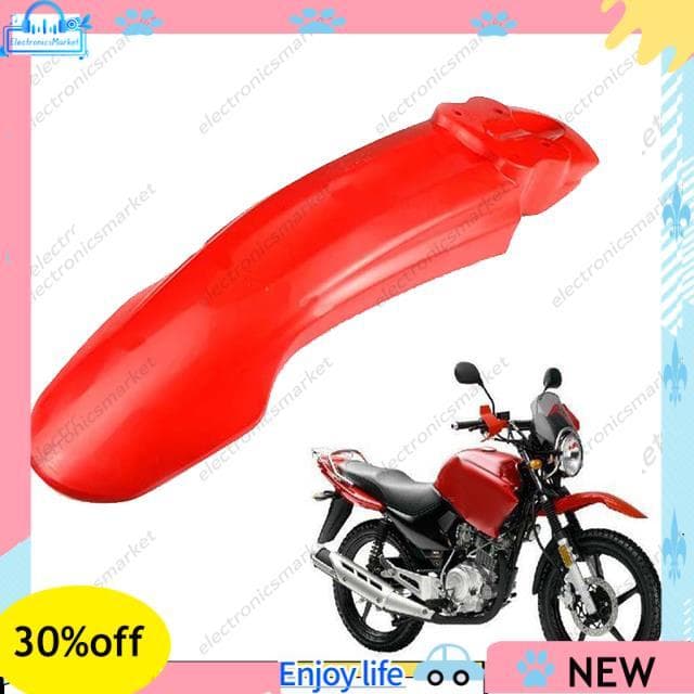 Capa Protetora De Lama Dianteira Para Motocicleta , YBR125 YBR125G YBR 125 Dirt Bike Off Road Guarda-Lamas Vermelho