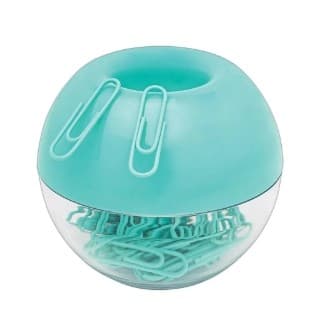 Porta Clips Magnético Aqua com 50 Clips 28mm - Modelo 324931 - Tilibra