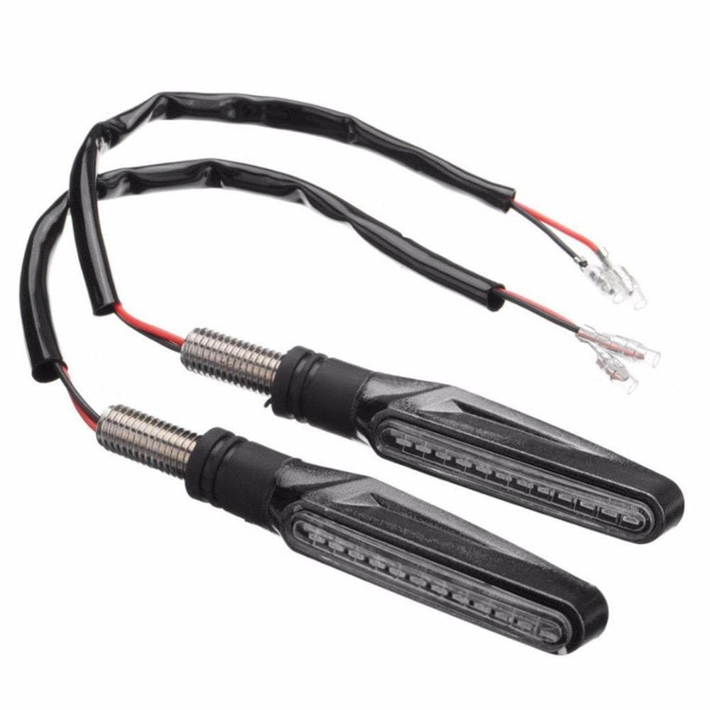 TKEY 1Pc Fluxo Universal Motocicleta Moto LED Luz Indicadora De Sinal Volta Âmbar A2F9