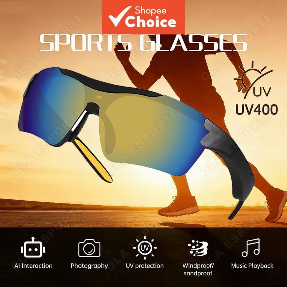  Novos Óculos de Sol Inteligentes Multifuncionais bluetooth 5.3, Chamadas Sem Fio, Óculos Esportivos para Homens e
