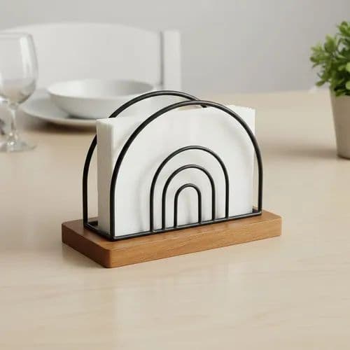 Porta Guardanapos Preto Industrial Aço Anticorrosivo Cozinha Bar Buffet ENVIO IMEDIATO